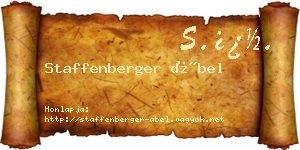 Staffenberger Ábel névjegykártya