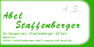 abel staffenberger business card